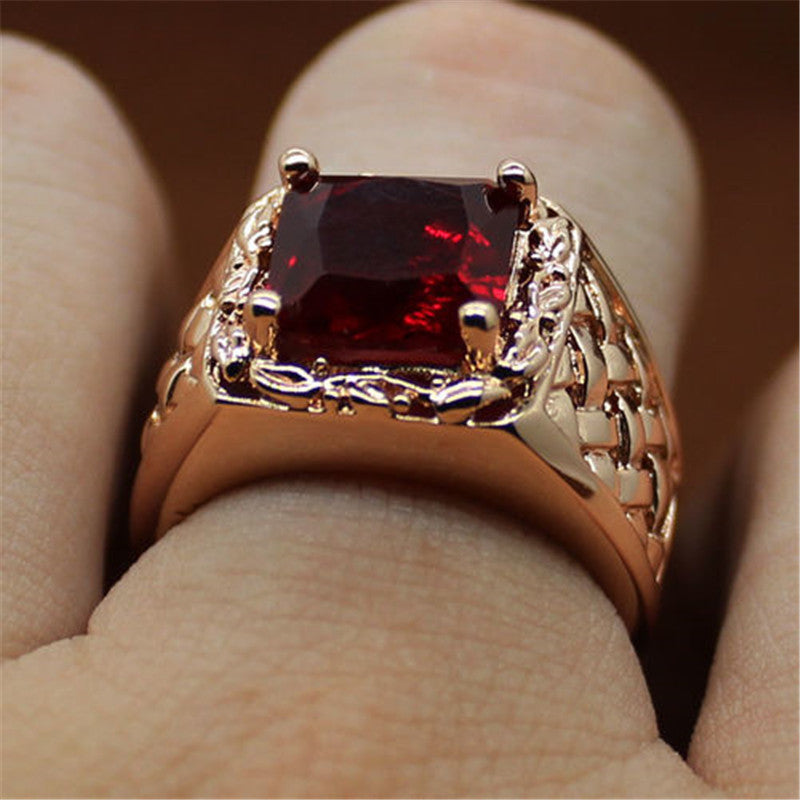 Noxypera 18k Plated Ruby Engagement Ring