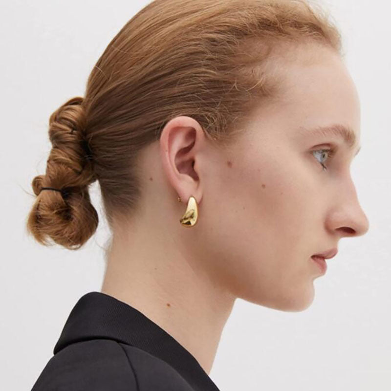 Noxypera Metal Water Drop Earrings