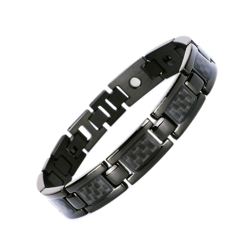 Noxypera Titanium Steel With Carbon Fiber Inlay Bracelet