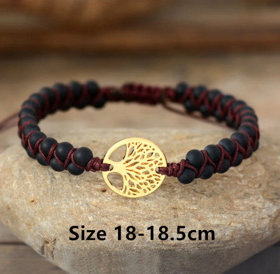 Noxypera Natural Agate Beads Bracelet