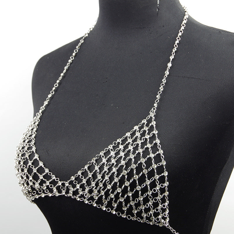 Noxypera Leisure Nightclub Body Chains Artificial Diamond Chest Necklace