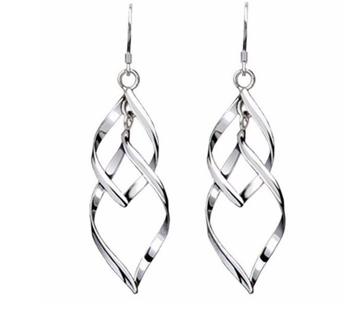 Noxypera Silver Drop Leaf Earring