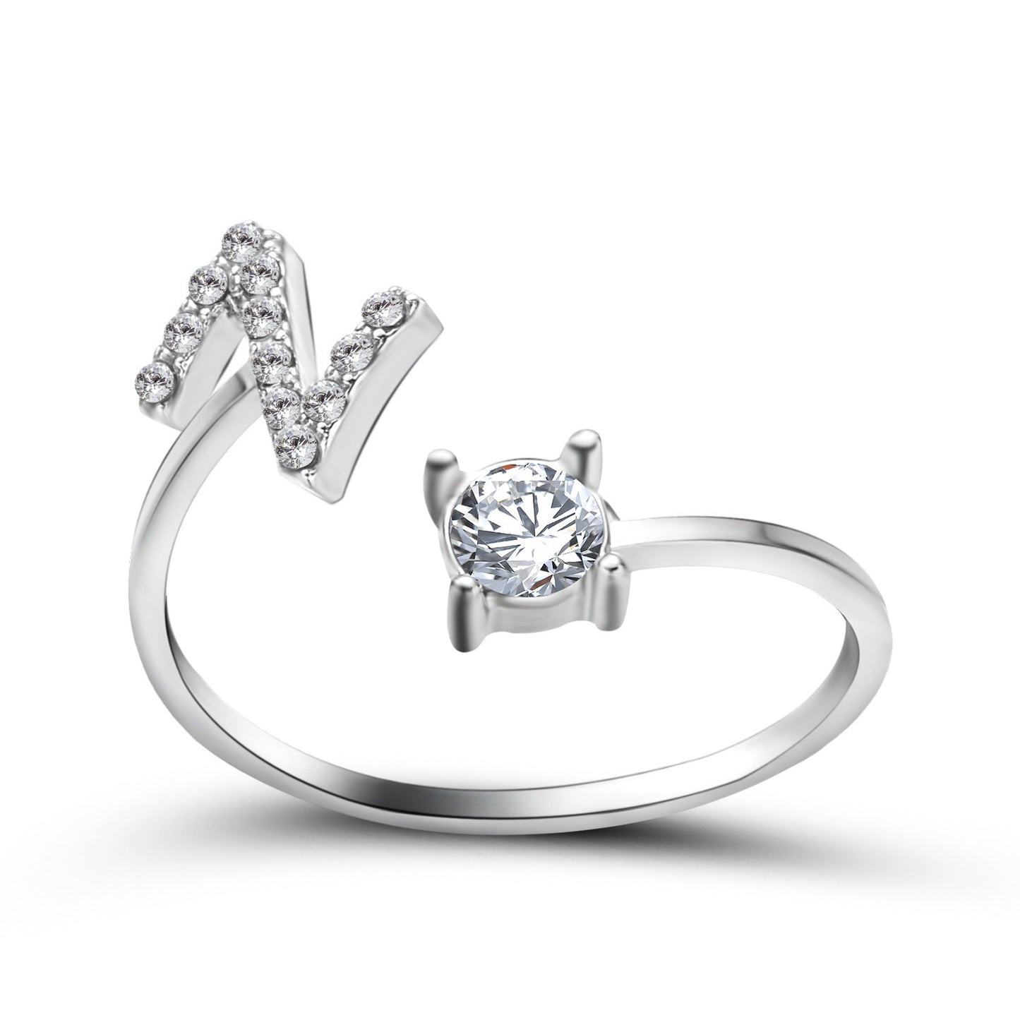Noxypera Adjustable 26 Initial Letter Ring