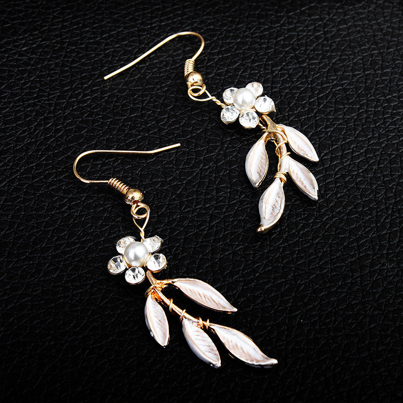 Noxypera Alloy Plating Bride Earrings Necklace Jewelry Set