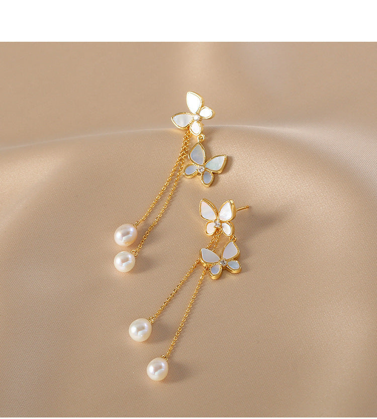 Noxypera Butterfly Long Tassel Earrings