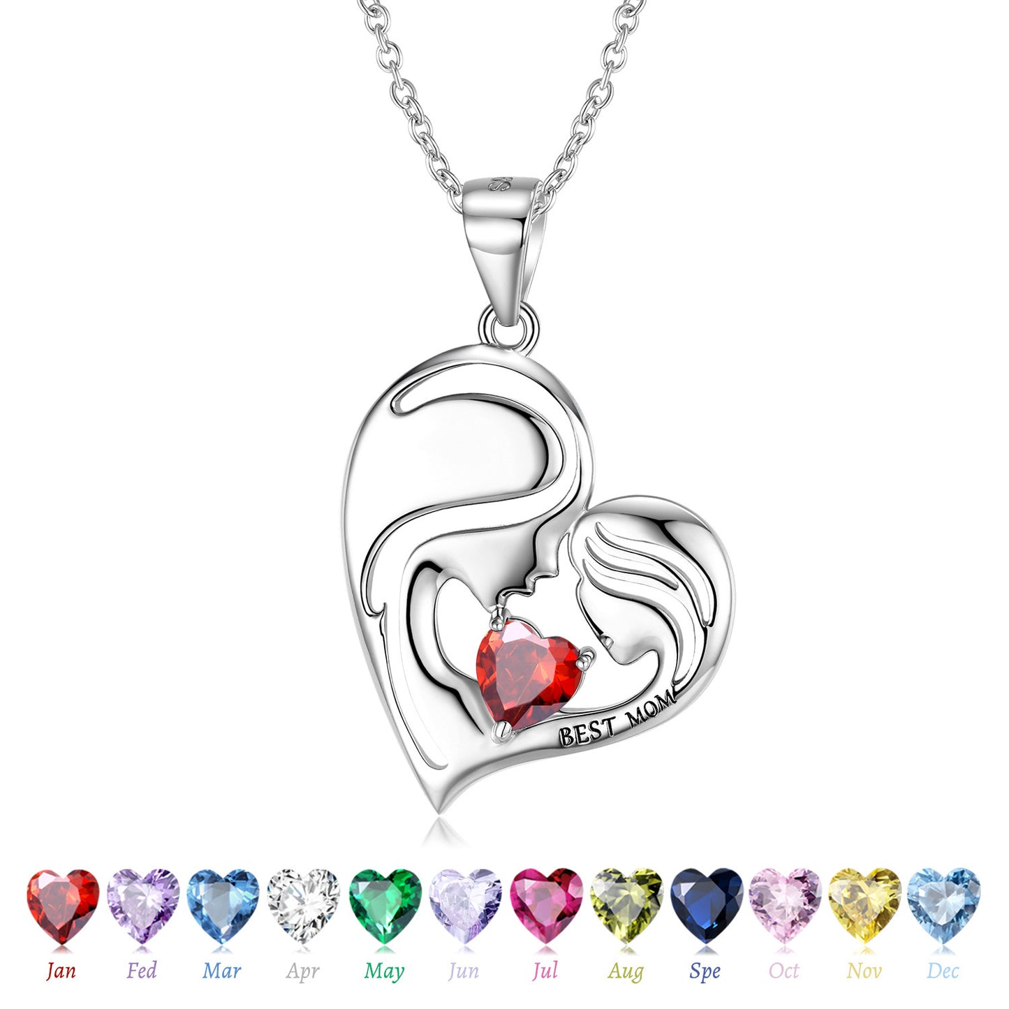 Noxypera S925 Sterling Silver Mother's Day Series Necklace