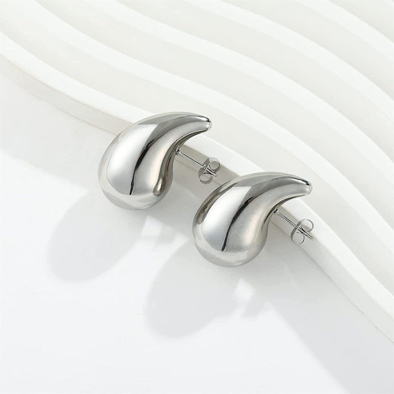 Noxypera Metal Water Drop Earrings
