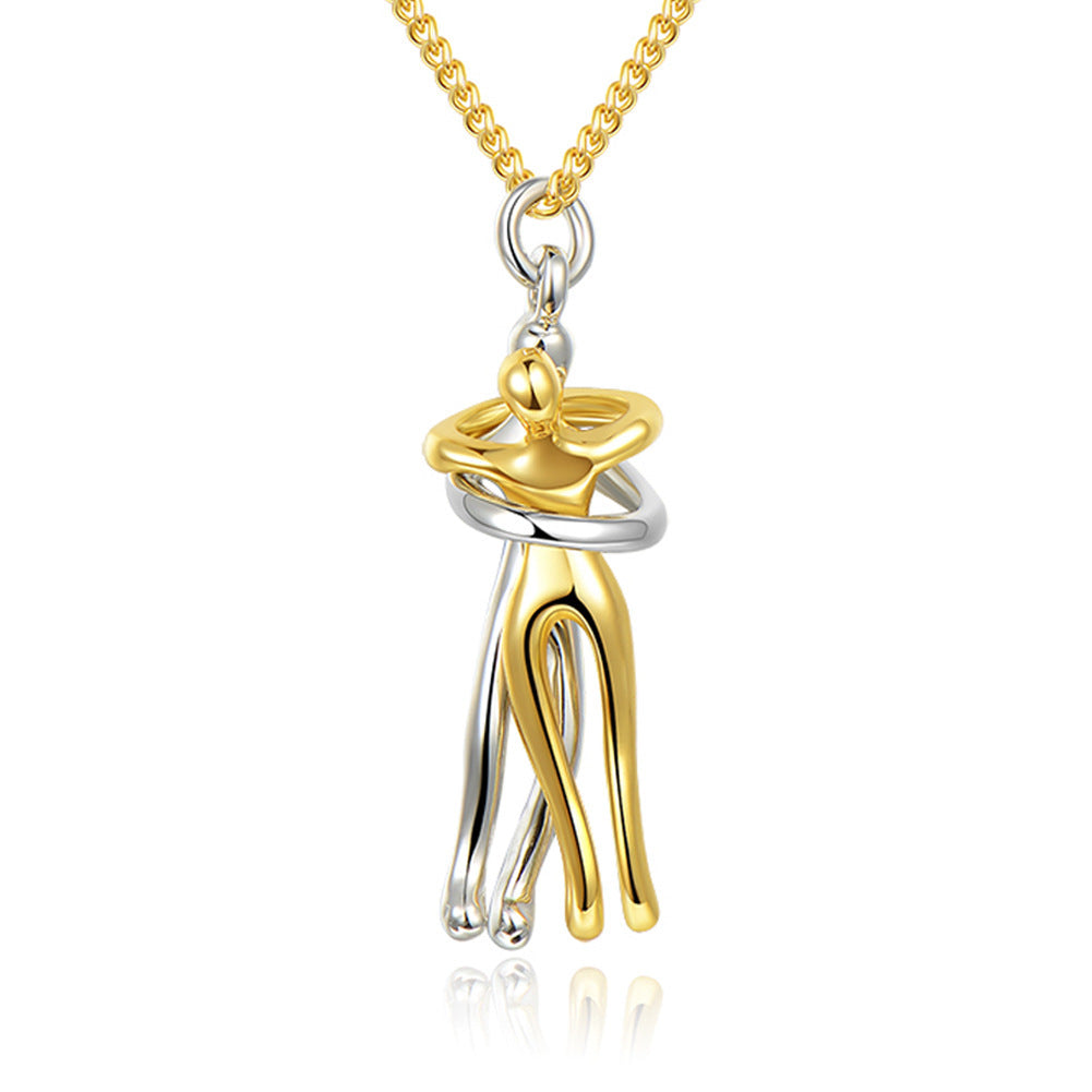 Noxypera Love Couple Hug Unisex Necklace
