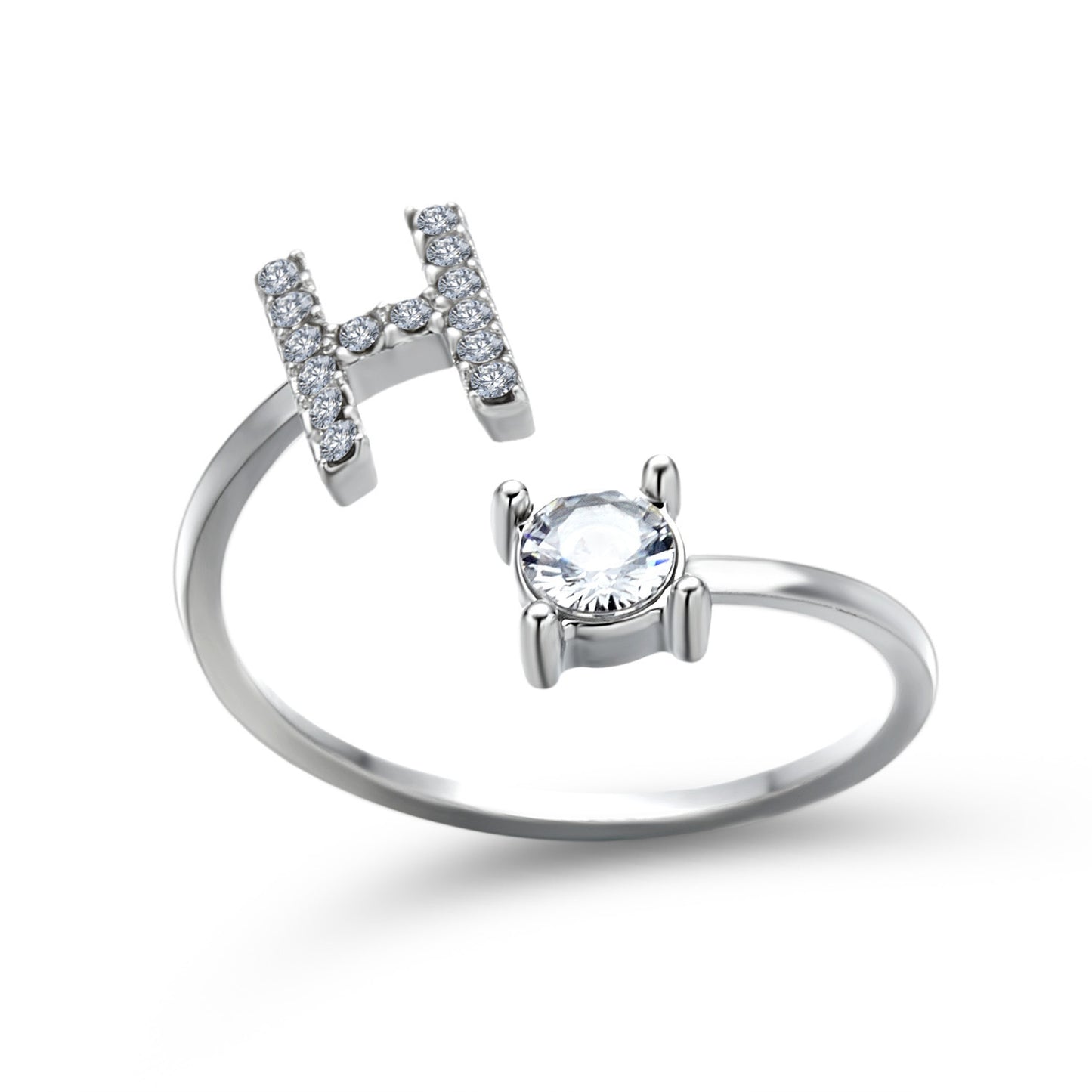Noxypera Adjustable 26 Initial Letter Ring