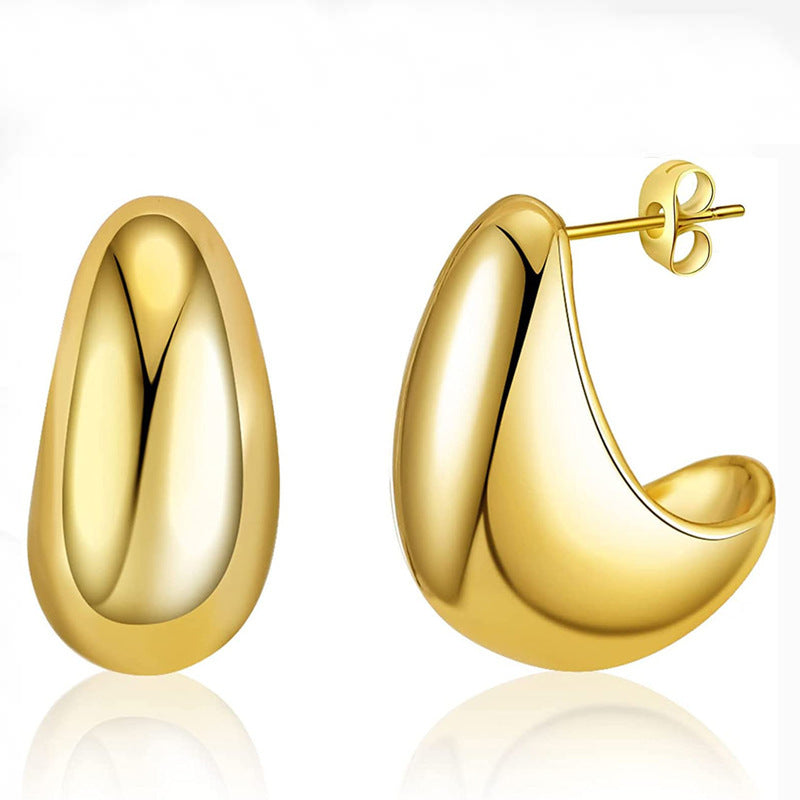 Noxypera Metal Water Drop Earrings