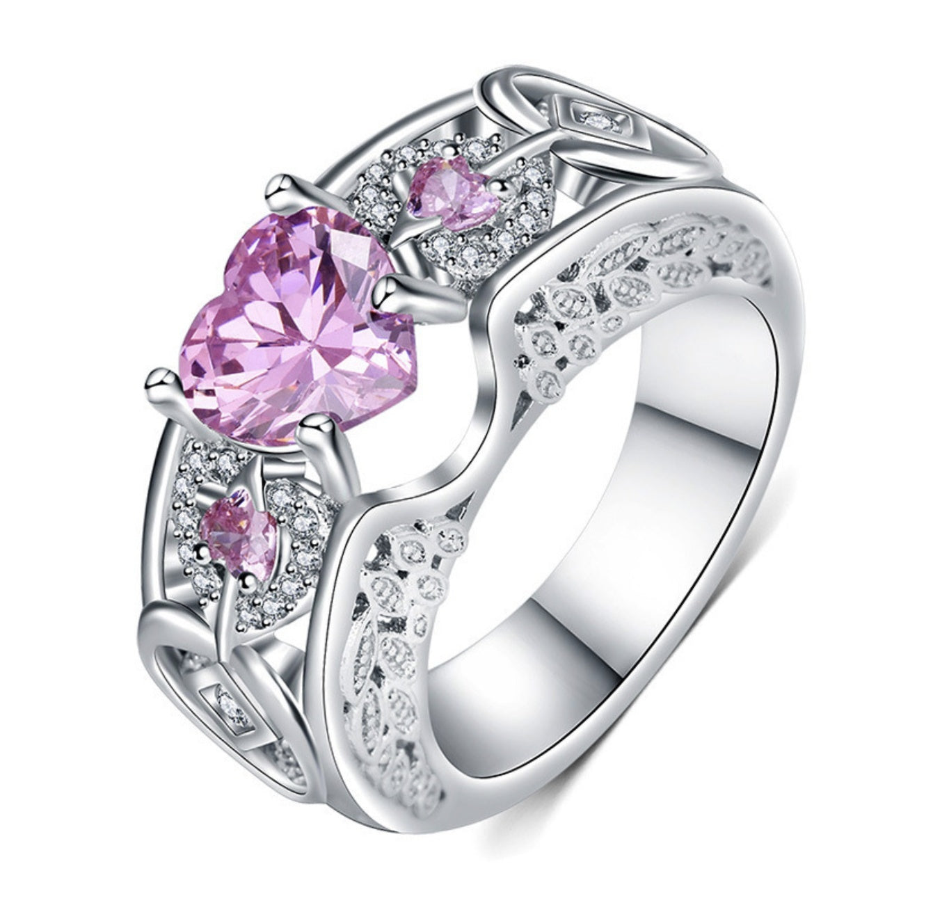 Noxypera Heart-Shaped Ruby Engagement Ring