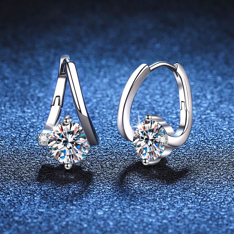 Noxypera 925 Silver Moissanite Affordable Luxury Earrings