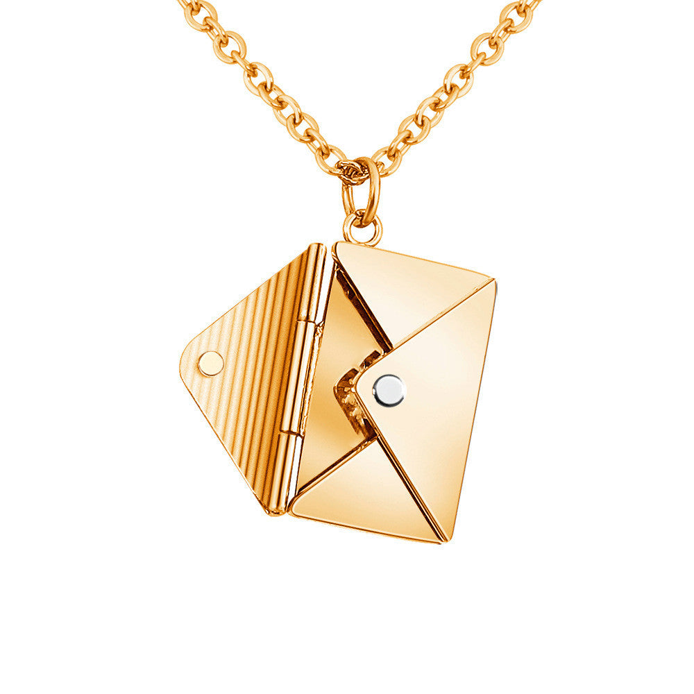 Noxypera Envelop Letter Pendant Necklace