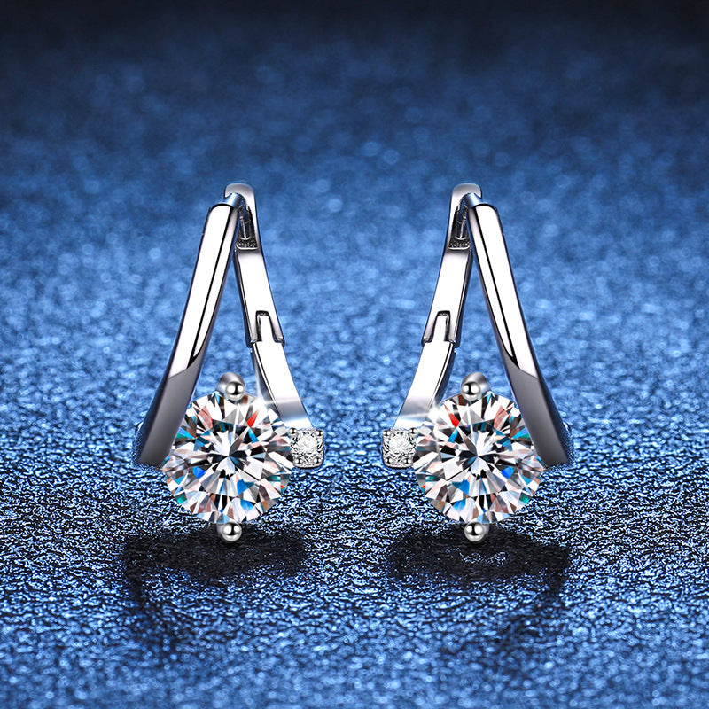 Noxypera 925 Silver Moissanite Affordable Luxury Earrings