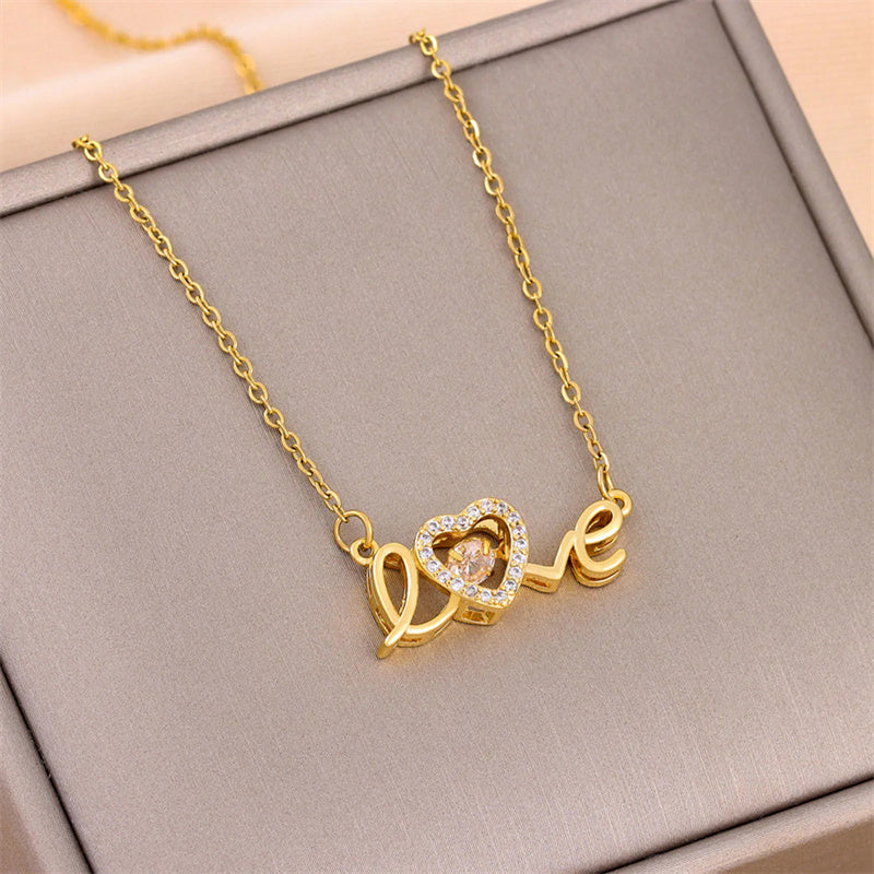 Noxypera Titanium Steel Clavicle Chain Necklace
