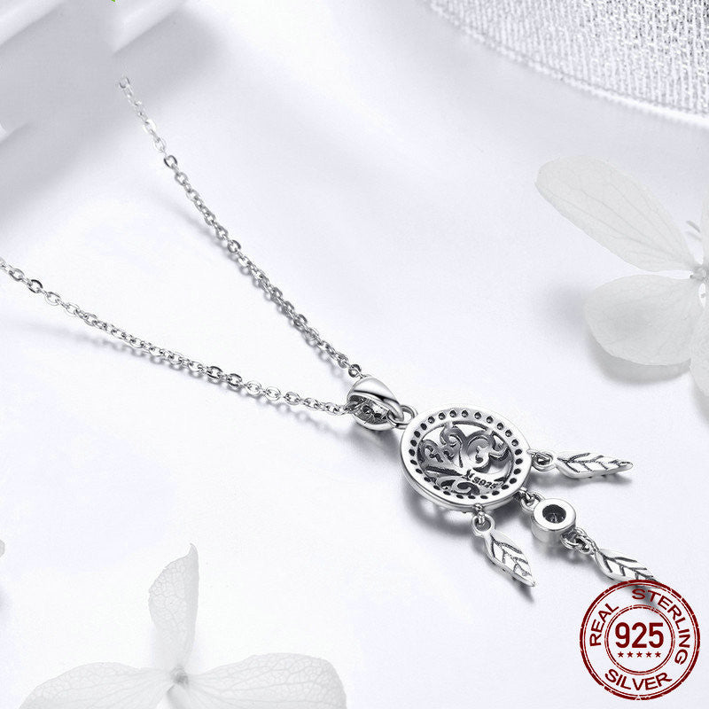 Noxypera Silver Dream Catcher Necklace