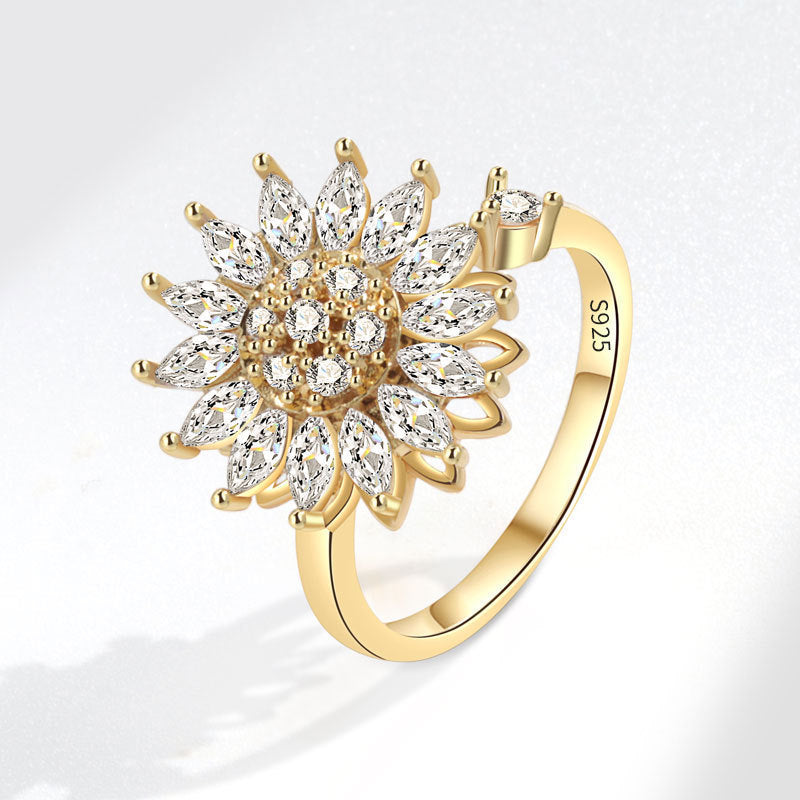 Noxypera S925 Sterling Silver Rotatable Ring