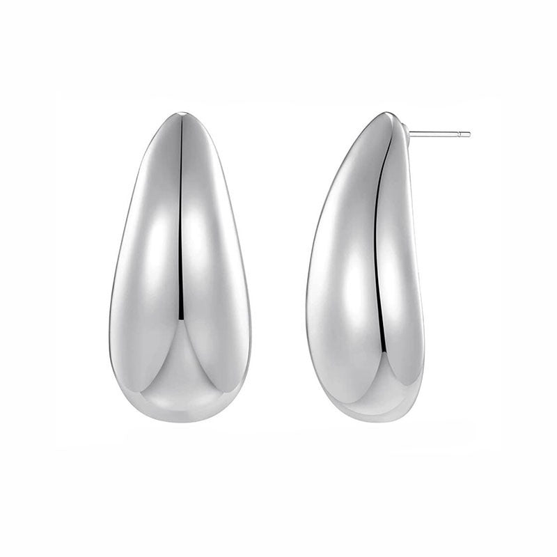 Noxypera Metal Water Drop Earrings