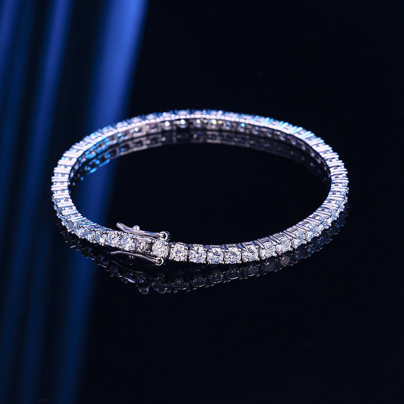 Noxypera S925 Sterling Silver 10 Points Moissanite Bracelet