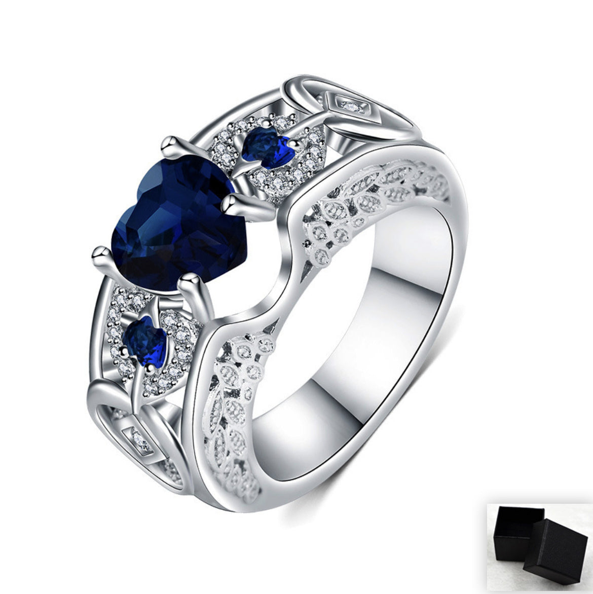 Noxypera Heart-Shaped Ruby Engagement Ring
