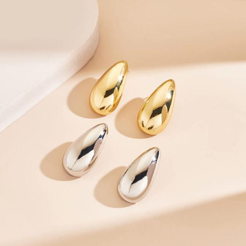Noxypera Metal Water Drop Earrings