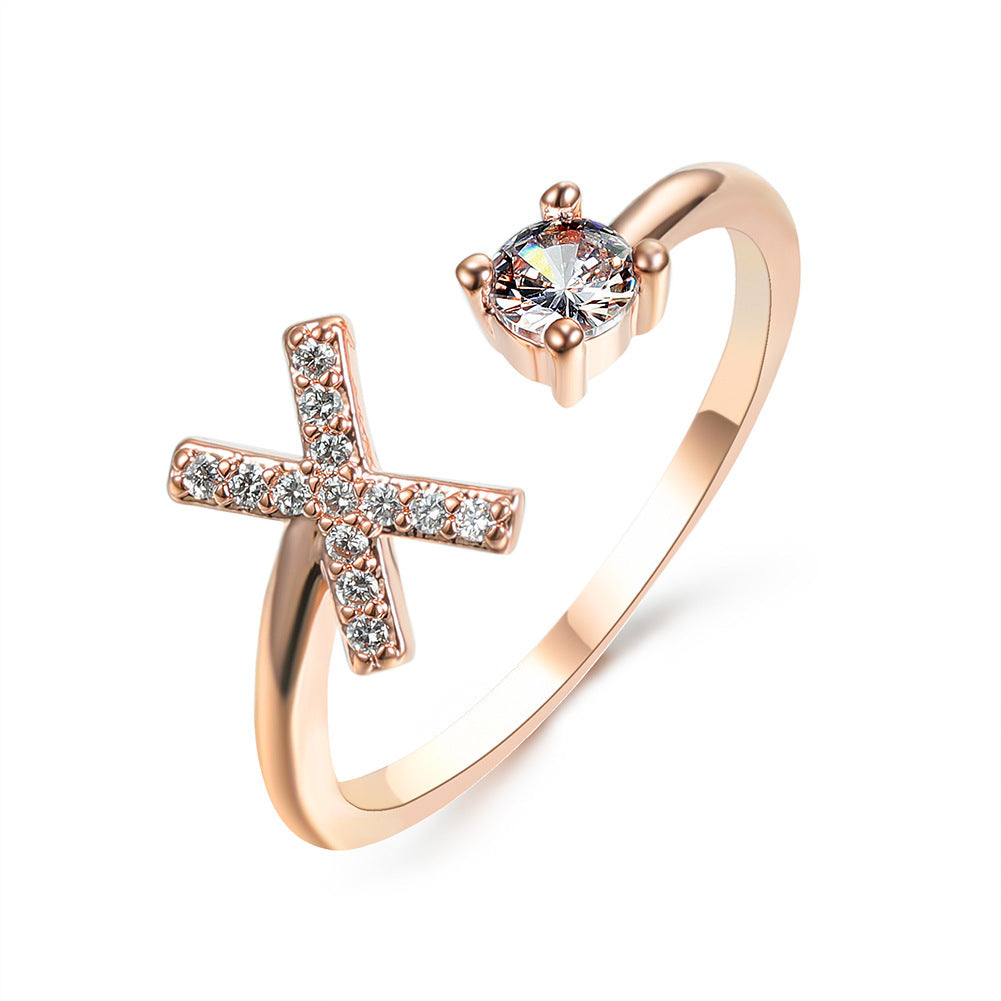 Noxypera Adjustable 26 Initial Letter Ring