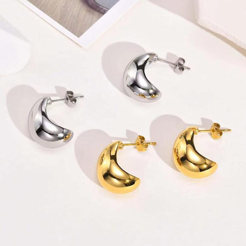 Noxypera Metal Water Drop Earrings