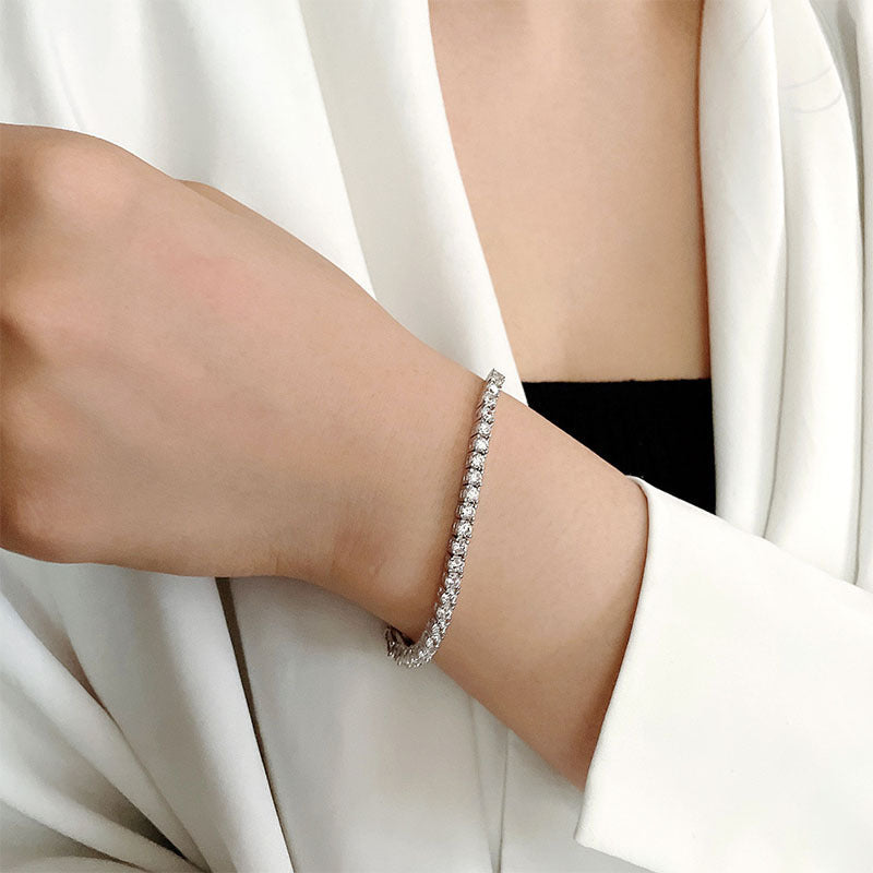 Noxypera S925 Sterling Silver 10 Points Moissanite Bracelet