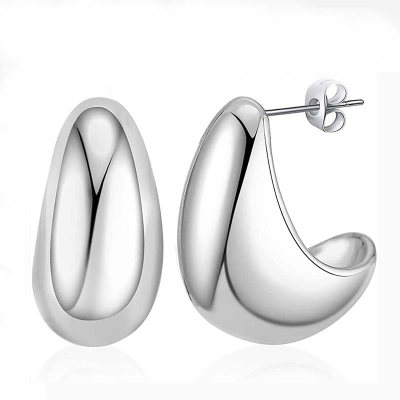 Noxypera Metal Water Drop Earrings