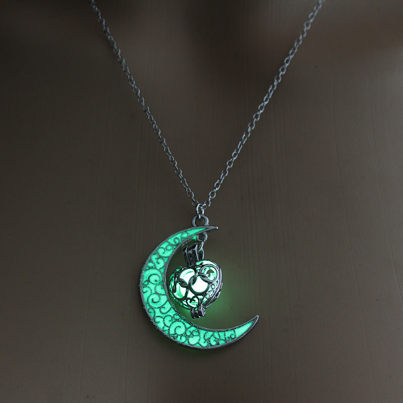 Noxypera Glowing Silver Plated Chain Necklaces