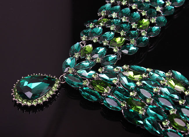 Noxypera Crystal African Necklace Earring Set