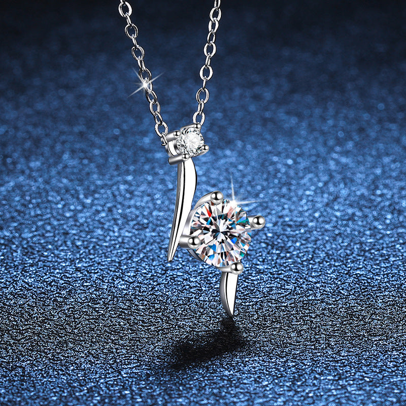 Noxypera S925 Sterling Silver 1 Carat Moissanite Necklace