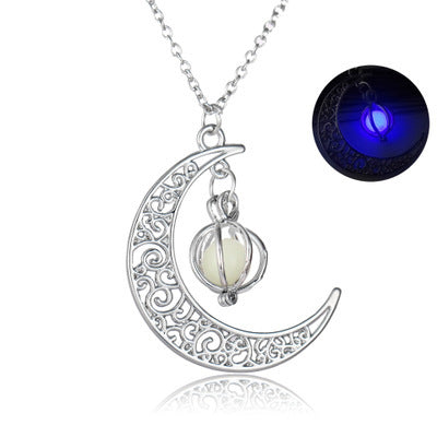 Noxypera Moon Natural Glowing Luminous Healing Stone Necklace