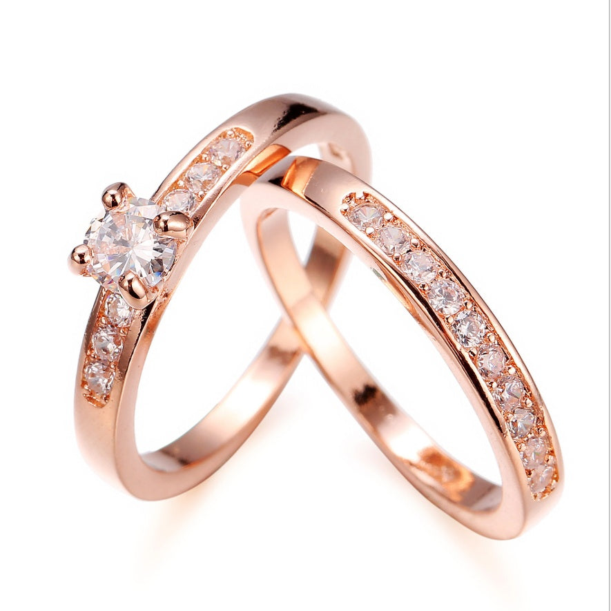 Noxypera Rose Gold Ring With Diamonds