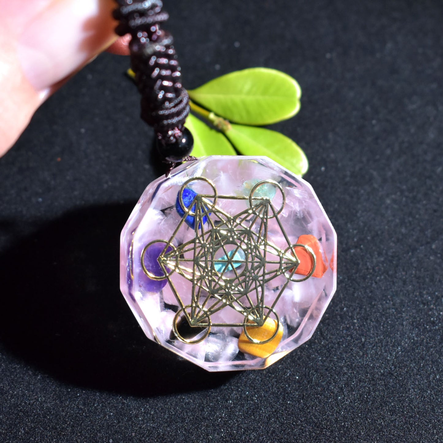 Noxypera Crystal Gem Chakra Reiki Healing Energy Orgonite Necklace