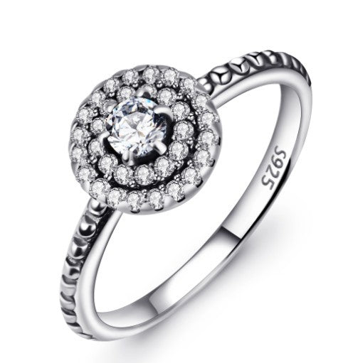 Noxypera 925 Sterling Silver Diamante Ring