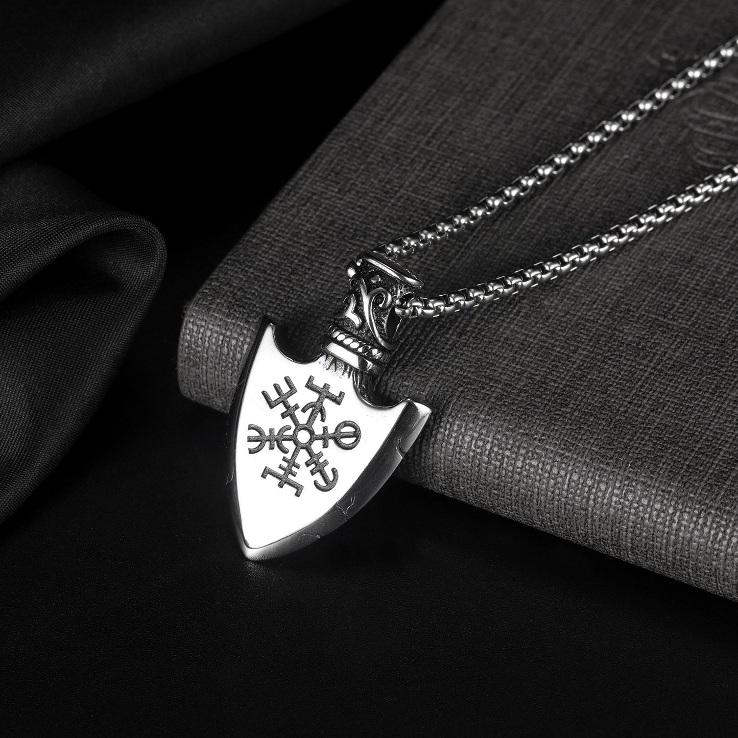 Noxypera Stainless Steel Shield Men's Pendant