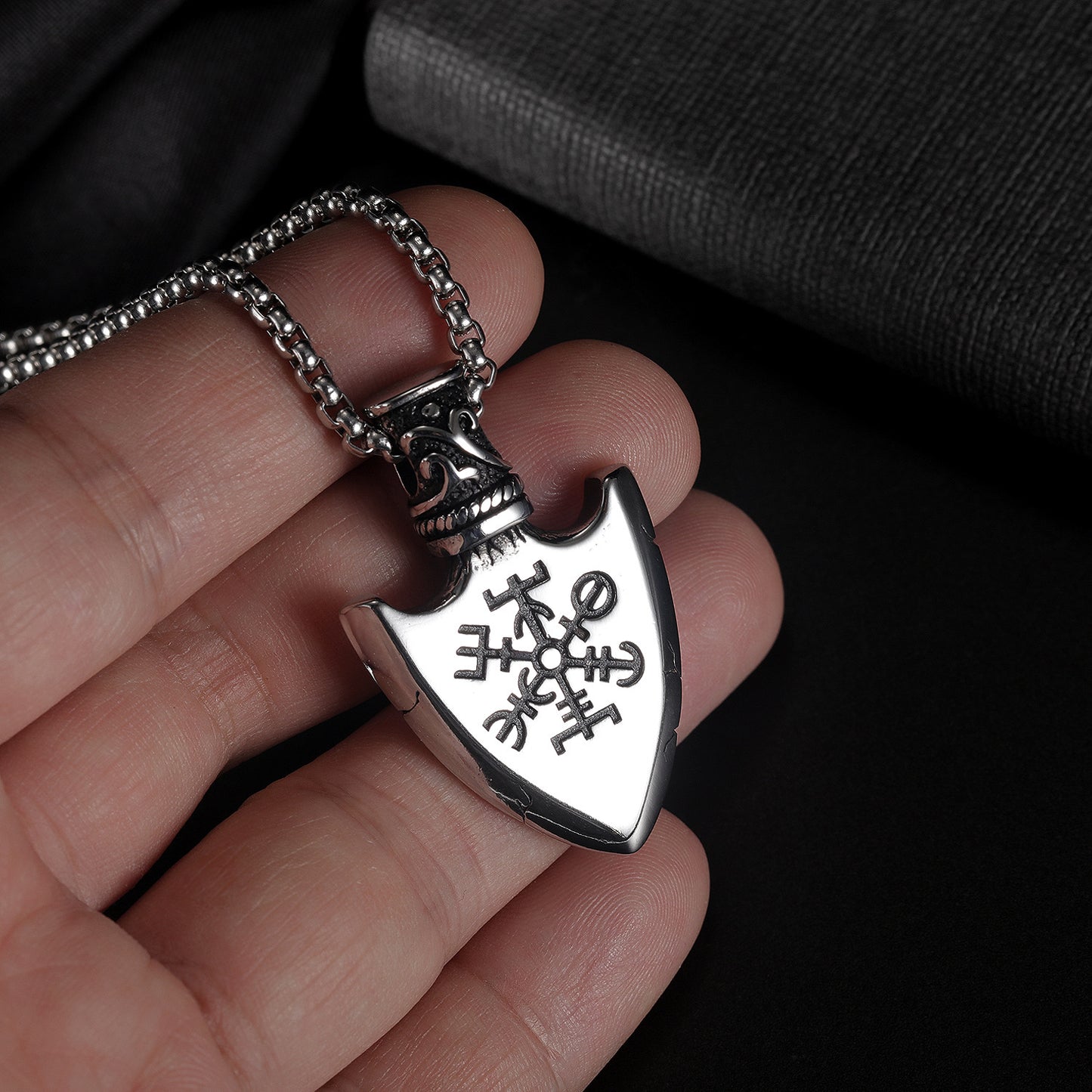 Noxypera Stainless Steel Shield Men's Pendant