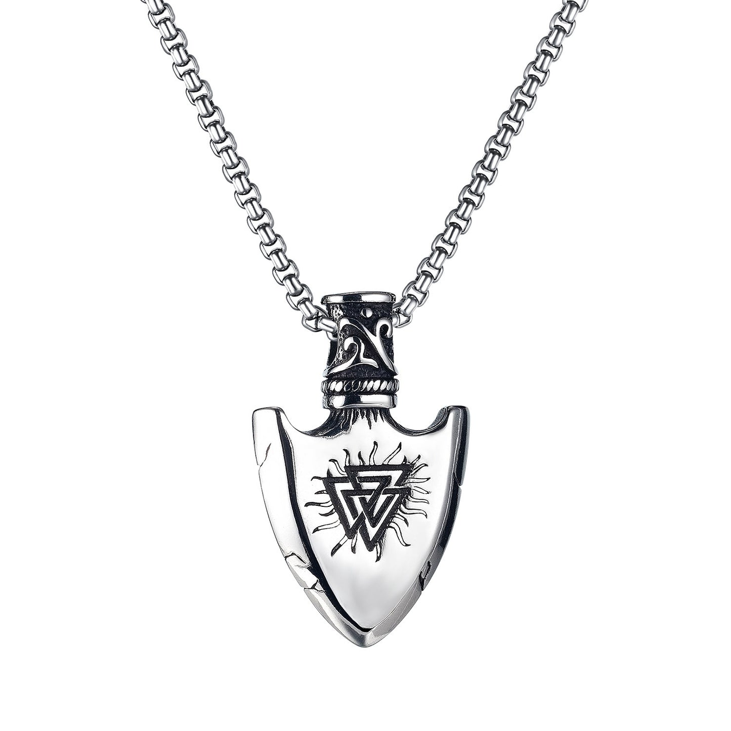 Noxypera Stainless Steel Shield Men's Pendant