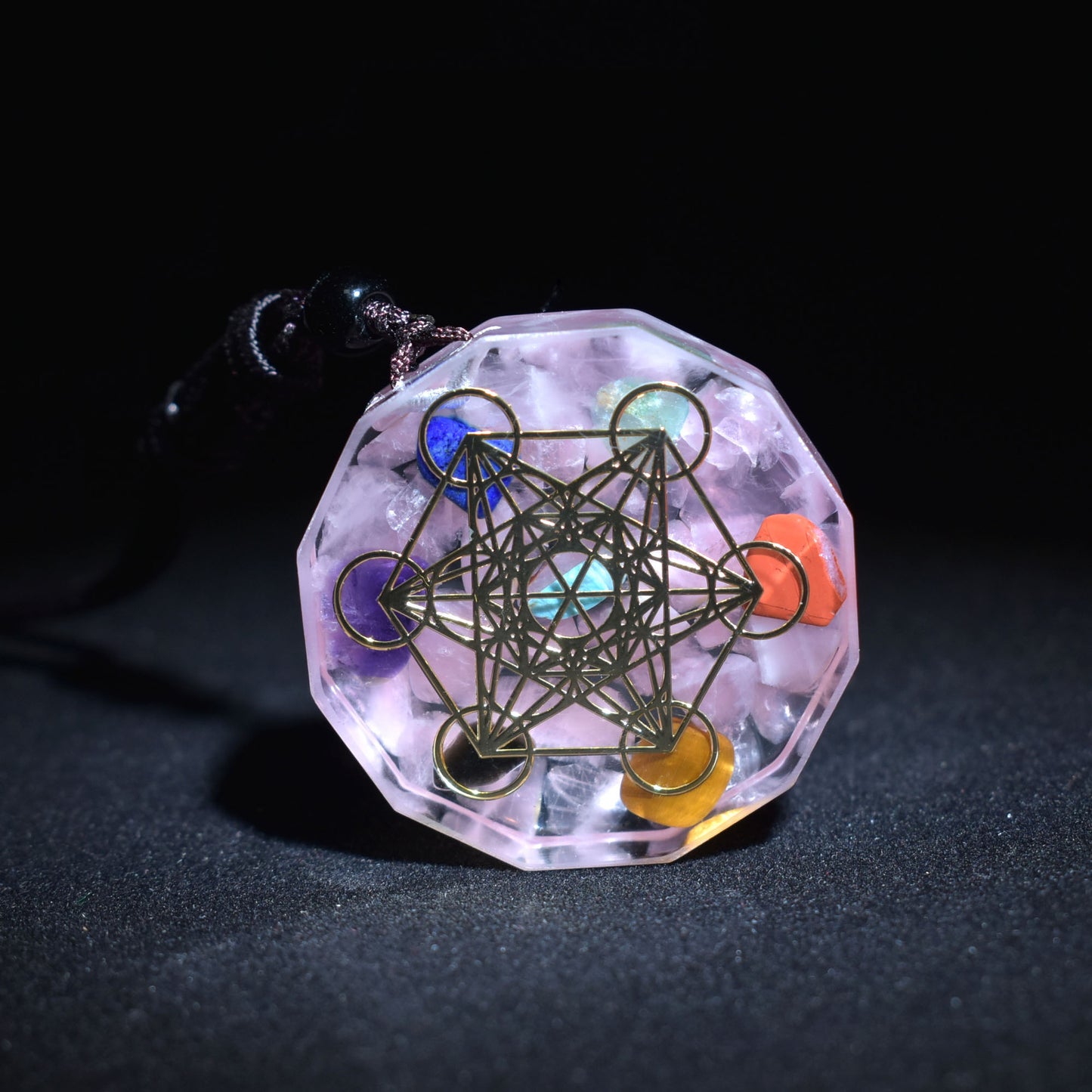 Noxypera Crystal Gem Chakra Reiki Healing Energy Orgonite Necklace
