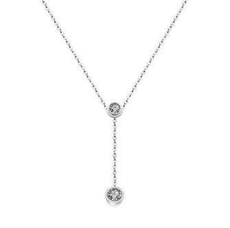 Noxypera 18K Plated Stainless Steel Rose Gold Single Drill Necklace