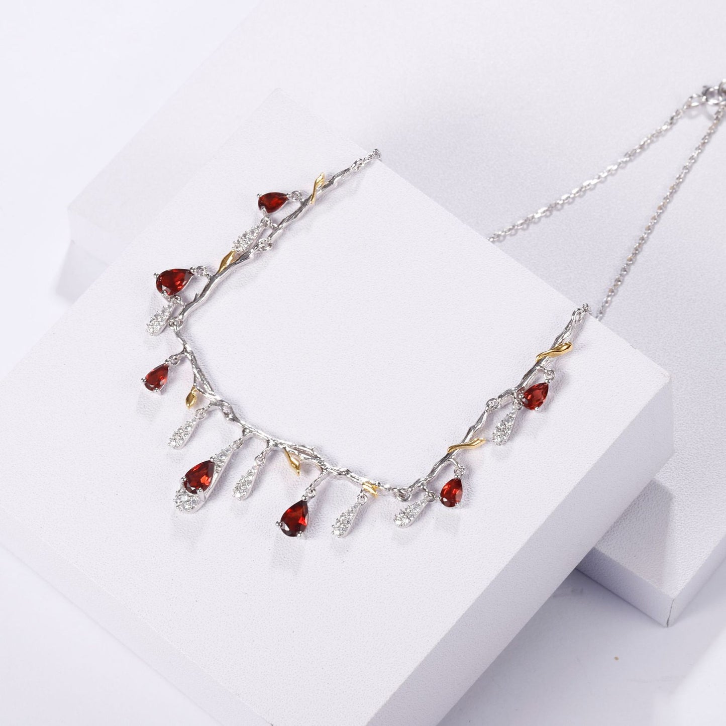 Noxypera S925 Silver Natural Topaz Necklace