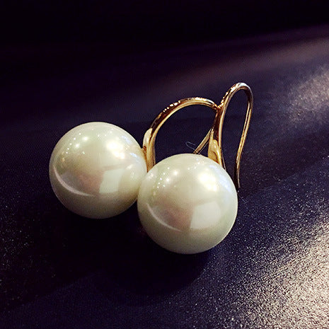 Noxypera 18K Thick Gold-Plated Pearl Earrings