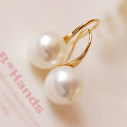 Noxypera 18K Thick Gold-Plated Pearl Earrings