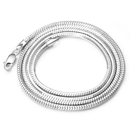 Noxypera Sterling Silver Plated Platinum Necklace