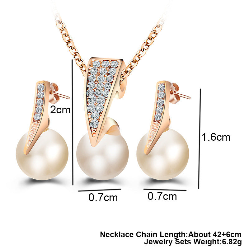 Noxypera 2-Piece Faux Pearl Necklace Set