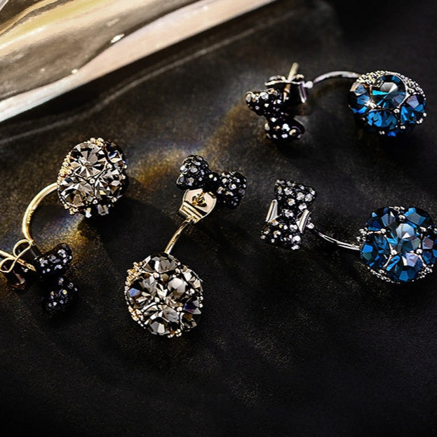 Noxypera 925 Silver Bow Stud Earrings