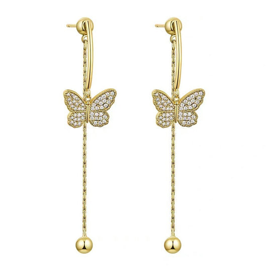 Noxypera Premium Sense Tassel Butterfly Earrings