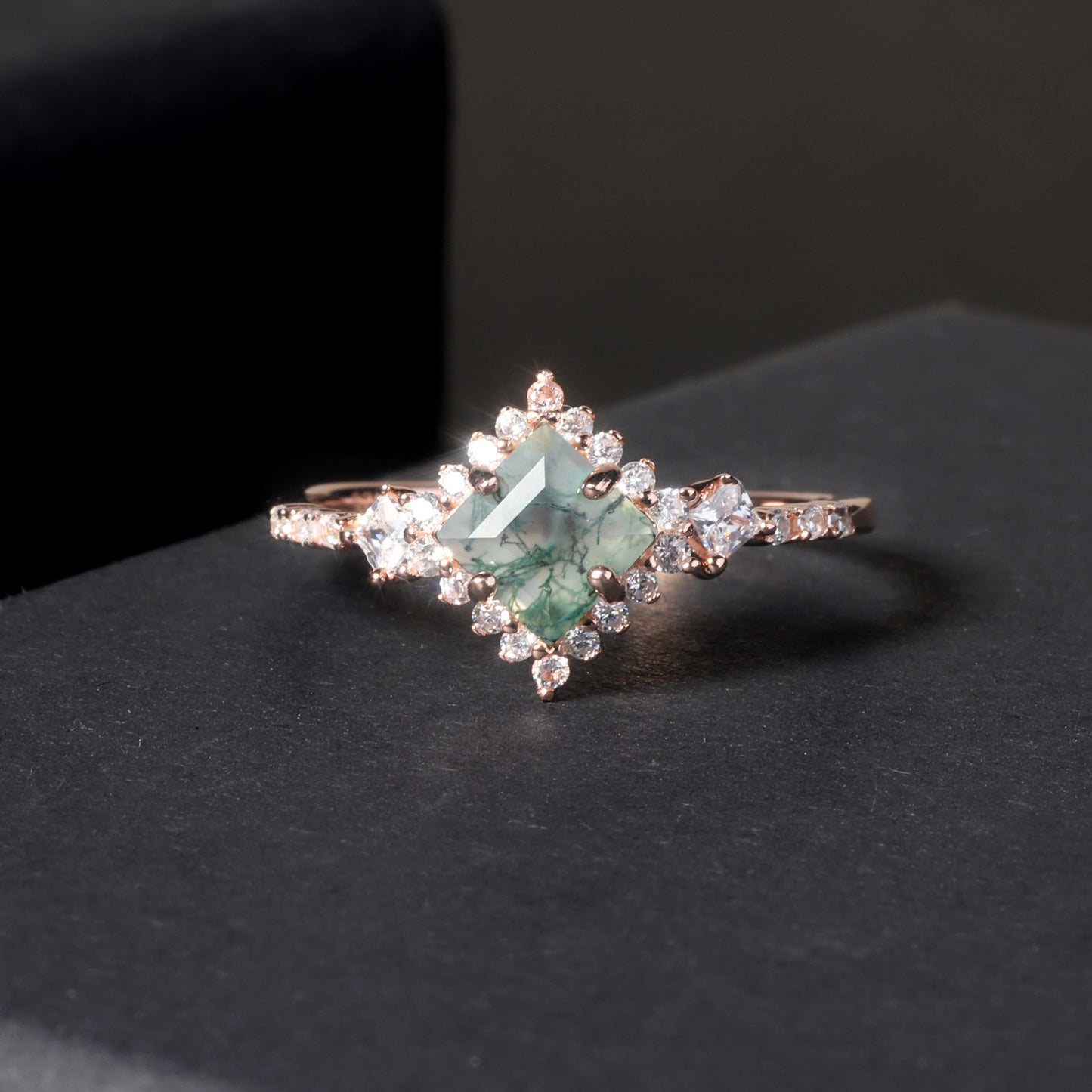 Noxypera Natural Aquatic Agate Ring