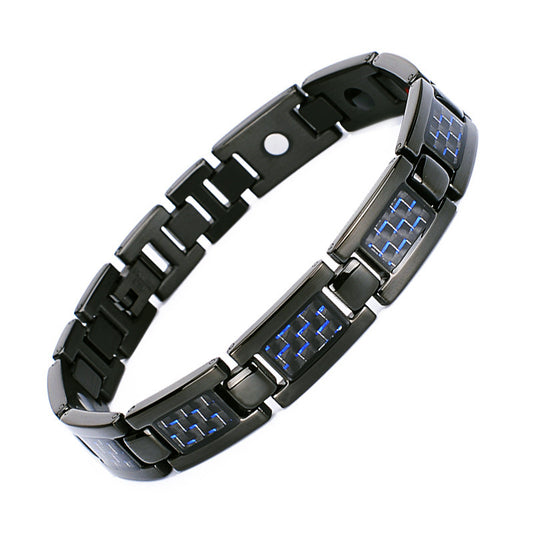 Noxypera Titanium Steel With Carbon Fiber Inlay Bracelet